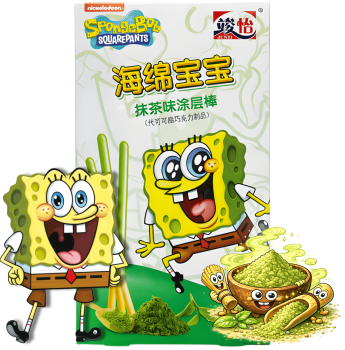 SpongeBob - Coated Stick Matcha CHINA 21g